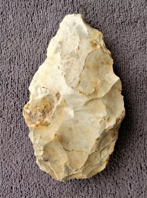 BIFACE AMYGDALOÏDE Acheuléen (type ABBEVILLIEN) - Silex 14 cm -TROYES ( Aube )