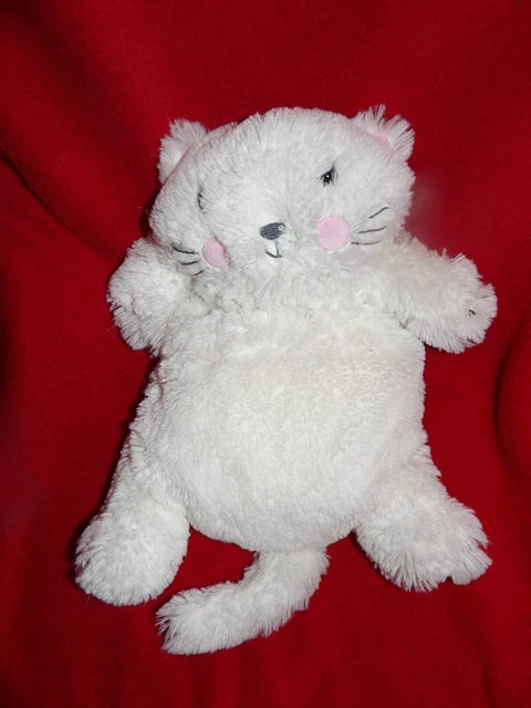 PELUCHE DOUDOU RANGE pyjama bouillotte ETAM Chat Blanc Joue Rose