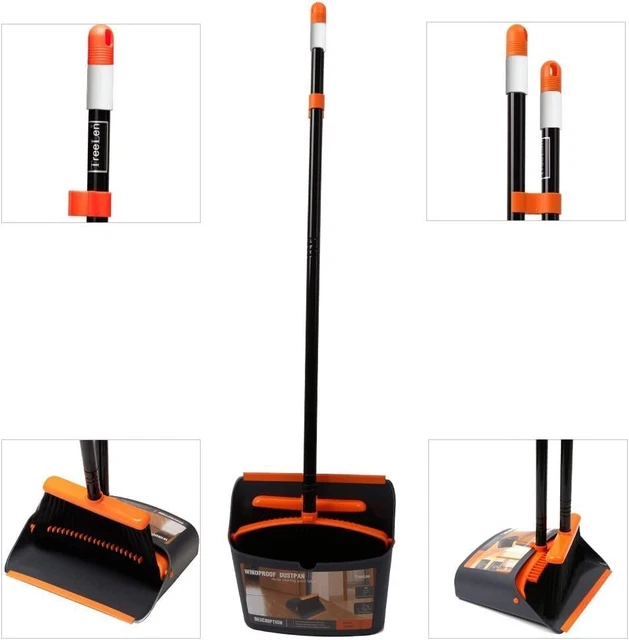 recogedor de basura recogedor para basuras con palo y escoba ajustable set Nuevo