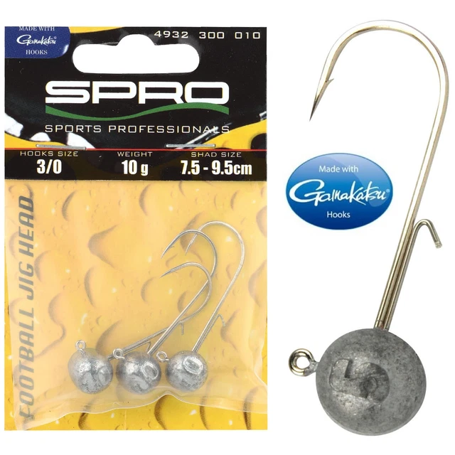 Spro Jigkopf Round Jig 22 Jighead Gamakatsu Haken Baitholder Gummifisch Gr.2-5/0