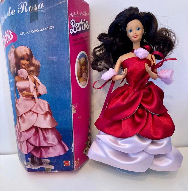 Barbie Elegante Sweet Roses Rotoplast - Mattel Nuova - Fabriquée Au Venezuela (années 90)