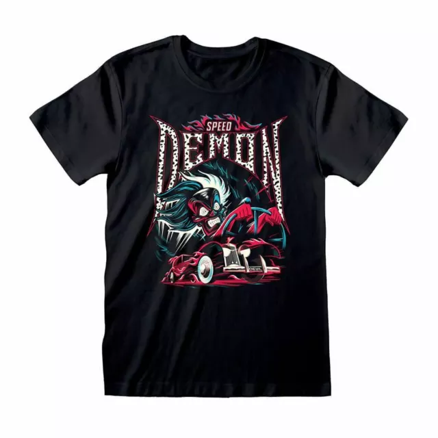 Disney Villains Cruella De Vil 'Speed Demon' schwarzes T-Shirt