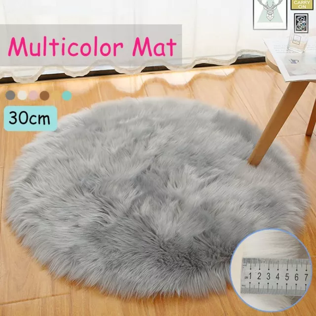 Artificial Wool Seat Cushion 30cm Hairy Carpet Warm Chair Mat  Bedroom