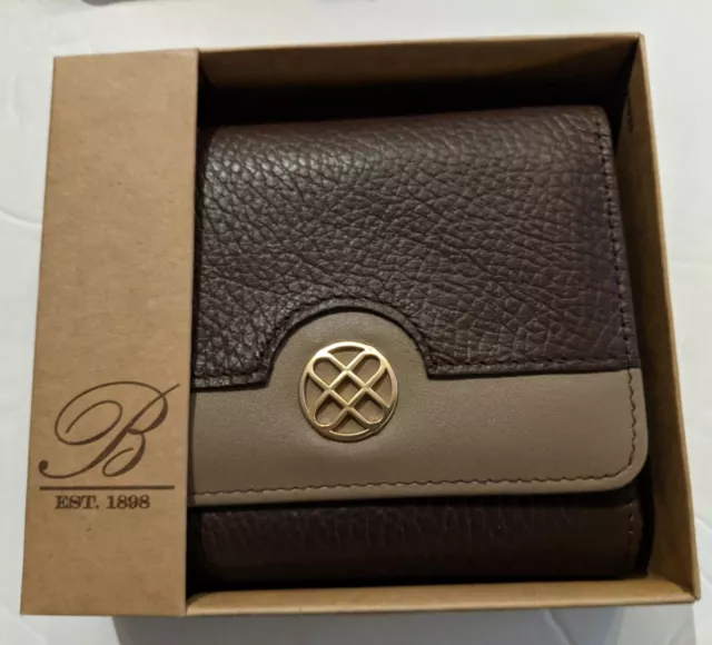 Buxton Ziparound Leather French Purse, Accordion Wallet Brown