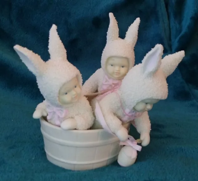 Dept.56 Snowbunnies "Rub-A-Dub-Dub, Three Bunnies In A Tub" Issued in 1995