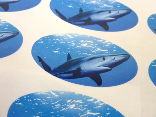 Shark Meeresleben Ovale Siegel Etiketten, Sticker Für Geschenk Wrap, Umschlag,