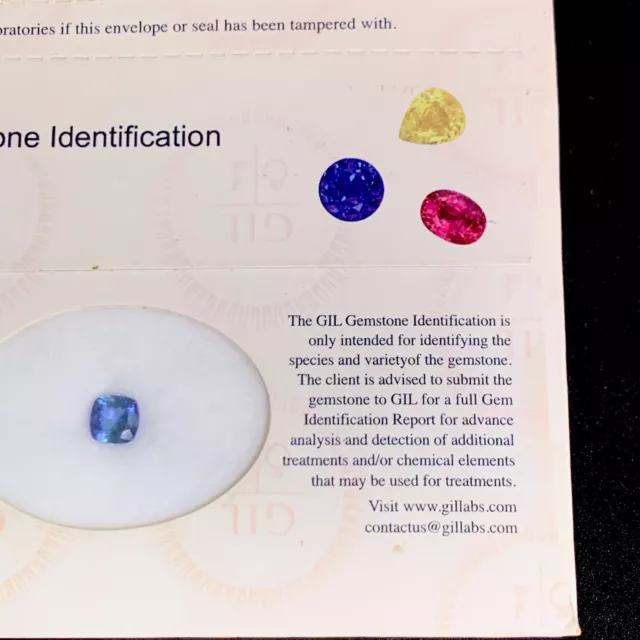 Bluish Violet Tanzanite 1.32 Ct Certificates GIL Natural Gemstone 3