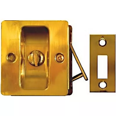 Pocket Door Lock Latch, Brass -N216-077