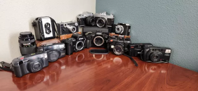 12 Vintage Film Camera Lot Untested (Please Read)