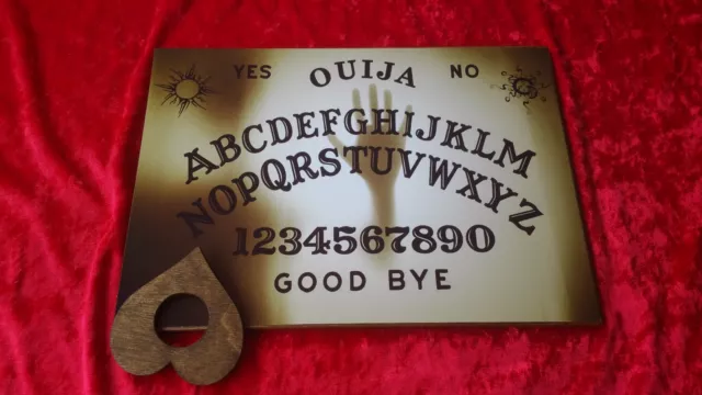 Classic Wooden Ouija Board Hand & Planchette Instructions Halloween