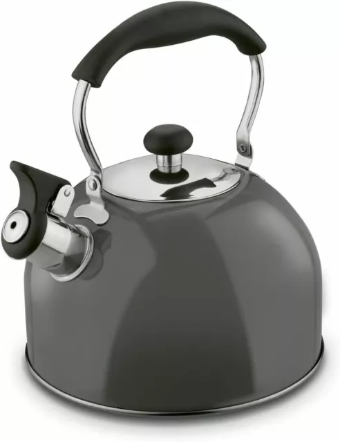 Stove Top Kettle Induction Whistling Kettle 2.3l Grey Stainless Steel