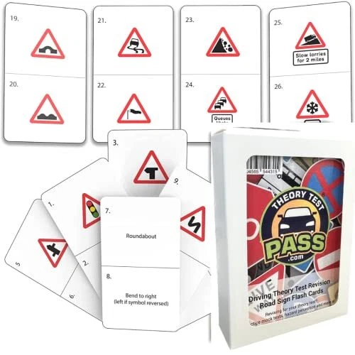 Buy 128 Road Sign Flash Cards - Driving Theory Test Revision Flash Cards With 2022 Highway Code And Know Your Traffic Signs E Book