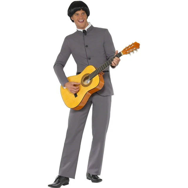 60er 70er Anni Musicista Beatles Costume Testa Fungo Rockstar Vestiti Grigio L