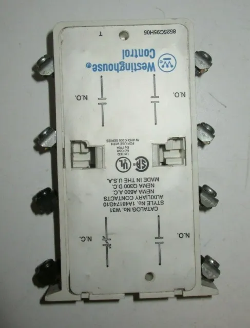 Cutler Hammer/Westinghouse W31 Auxiliary Contact Kit