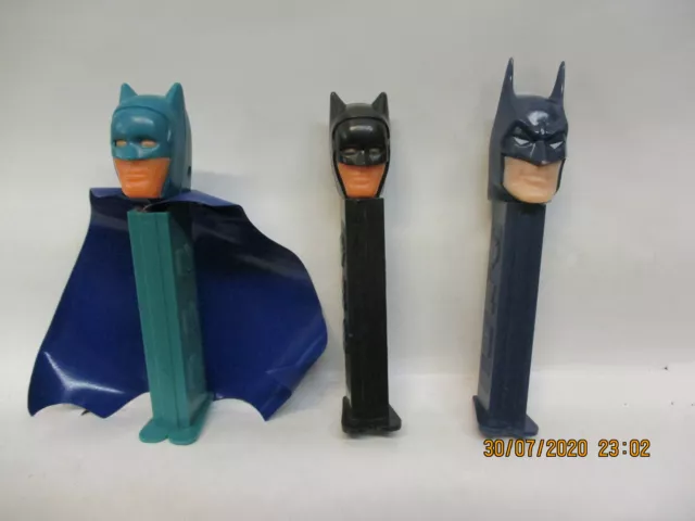 PEZ BONBON DISTRIBUTEUR Batman avec Cape + 2 autres Batman EUR 79,99 -  PicClick FR