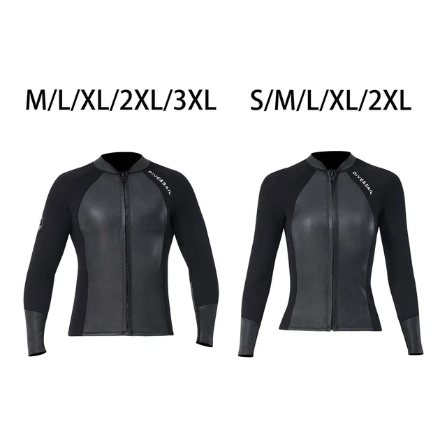 Muta top uomo, giacca in neoprene maniche lunghe surf prima di nuotare con zip surf caldo, snorkeling, tutti gli sport acquatici, immersioni in acqua fredda,S Muta top uomo, giacca in neoprene maniche lunghe surf prima di nuotare con zip surf caldo, snorkeling, tutti gli sport acquatici, immersioni in acqua fredda,S