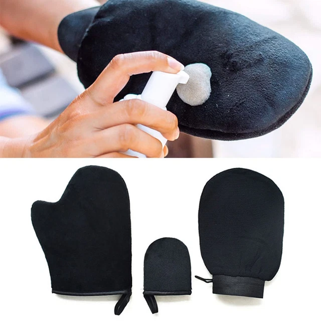 3 piezas/juego de guantes de spa creativos reutilizables autobronceadores compactos