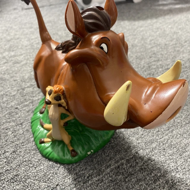 VINTAGE DISNEY THE Lion King Timon and Pumba Plastic Piggy Coin Bank