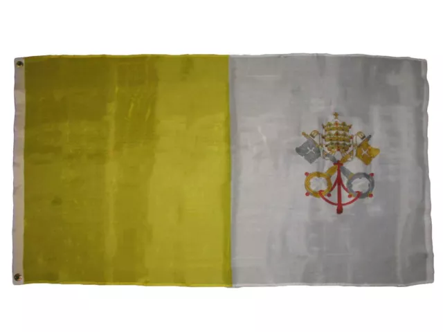 3x5 Vatican City Flag Holy See Papal State Pope Rome Italy Roman Catholic Church
