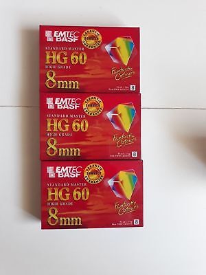 Video 8 Neuf BASF Cassette Vierge pour Camescope Video8 EMTEC BASF HG 60 