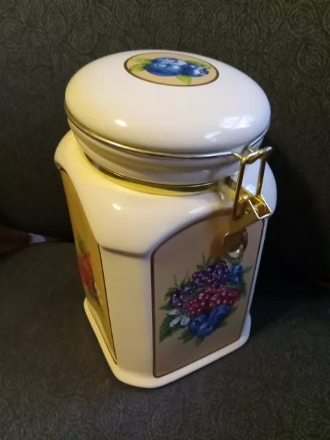 Made exclusively for Knott's Berry Farm Foods Ceramic Canister Fruit Design