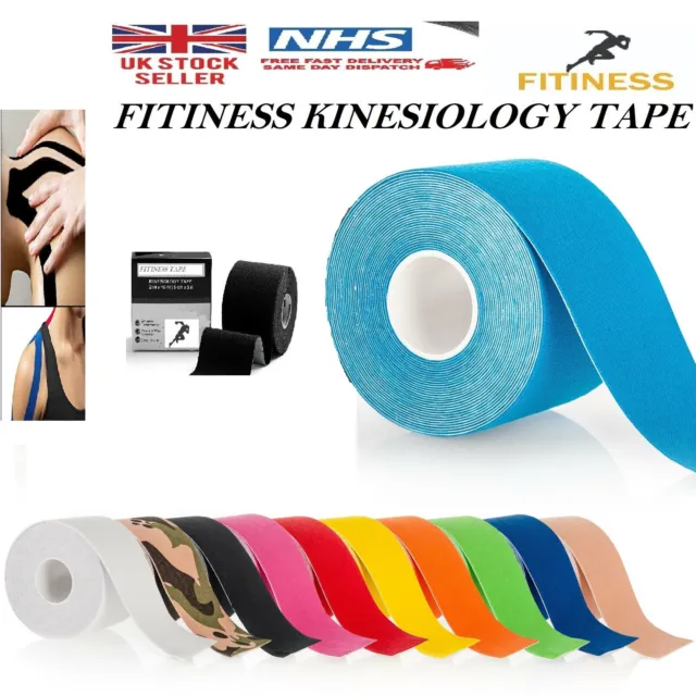 Fitiness 5m Kinesiology Tape | Sports Physio Knee Shoulder Body Muscle Support