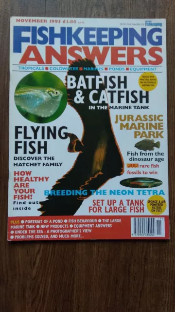 Fishkeeping Answers - Breeding Neon Tetra-Batfish & Catfish-Nov 1993