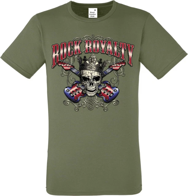 T-Shirt IN Tono di Oliva con Un Tatuaggio Fantasia Gotica Modello Gonna Royalty