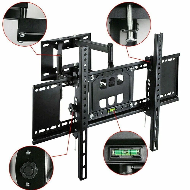 TV Wall Bracket Mount Corner Tilt Swivel 32 37 40 47 50 55 60 65 70 inch LED LCD