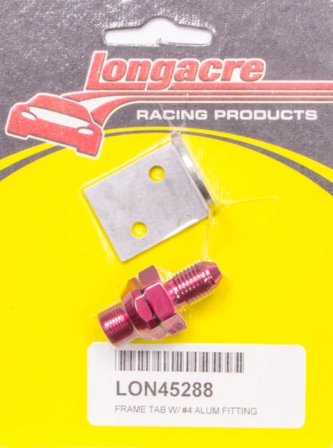 Longacre 3/16 In To 4 An Red Straight Bulkhead Fitting P/N 45288