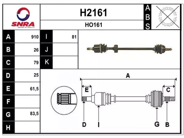 Antriebswelle HONDA CONCERTO 1.5 i 16V vorne rechts Schaltgetriebe NEUTEIL