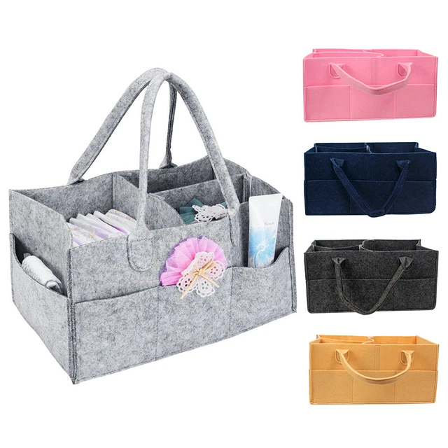 Portable Baby Diaper Caddy Organizer Holder Bag Essentials Storage Bin Nappy Bag 2