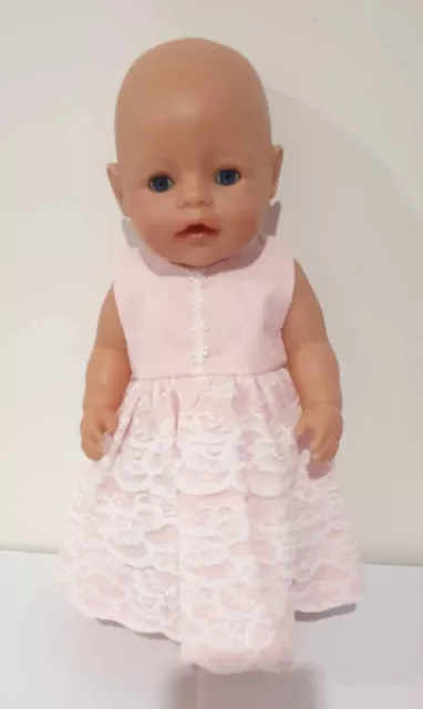 Dolls Clothes made to fit 43cm Baby Born Doll. Dresses, Pinafore Dress, Cape etc 2