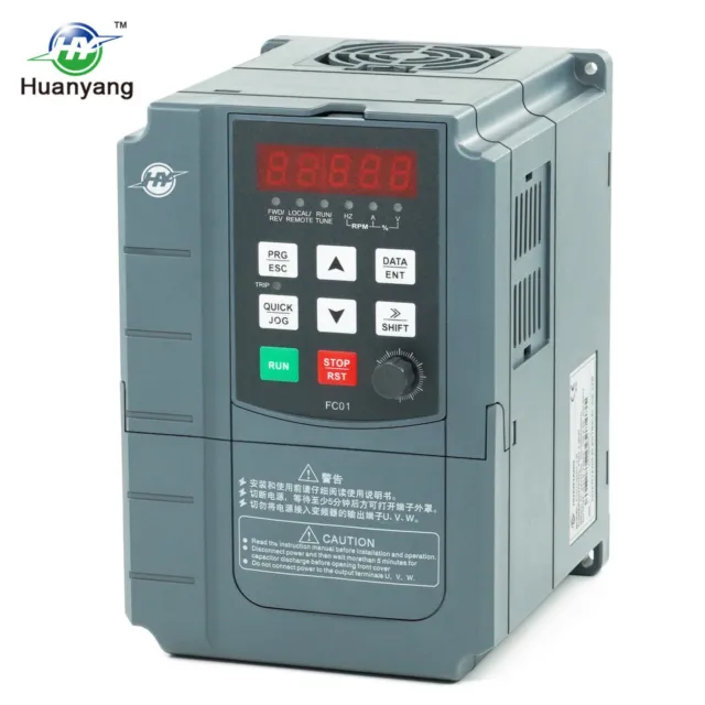 Huanyang VFD,Single to 3 Phase,Variable Frequency Drive,2.2kW 3HP 220V Inverter