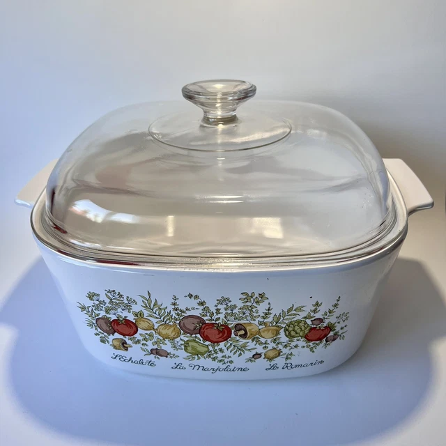 Glass Lid Corning Ware Spice Of Life Quart CORNING WARE Litre