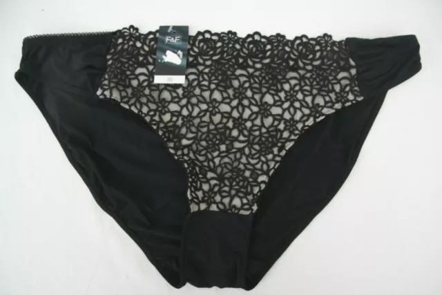 F&F (TESCO) SIZE 20 Black Knickers £3.00 - PicClick UK