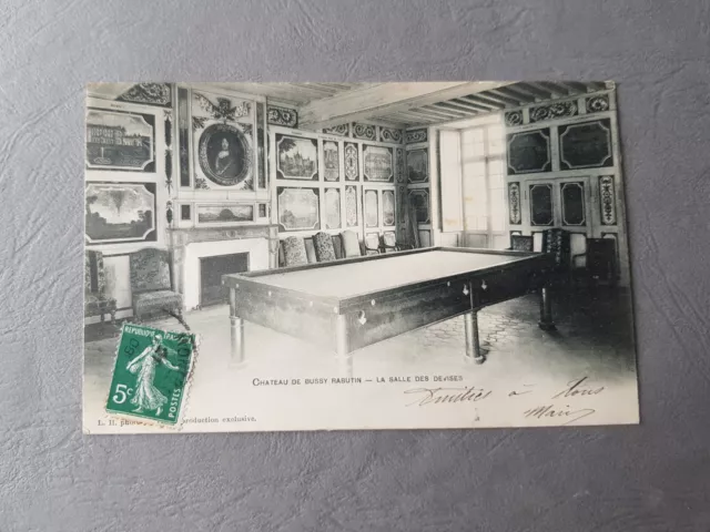 CPA / Carte postale ancienne - CHATEAU DE BUSSY RABUTIN Salle des devises (21)