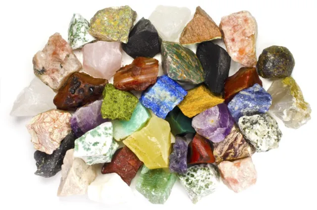 Fantasia Materials: 2 lbs Rough India Stone Mix - Tumbling, Tumble Rocks, Reiki