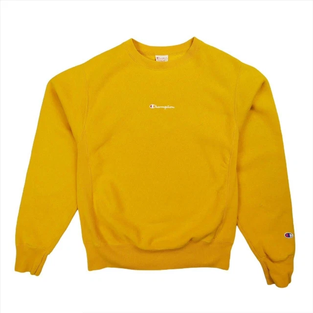 Felpa gialla con logo Champion Weave Centre - Taglia uomo M