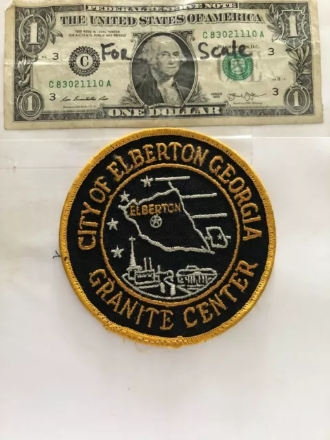 Rare Elberton Georgia Police Patch Un-sewn great condition