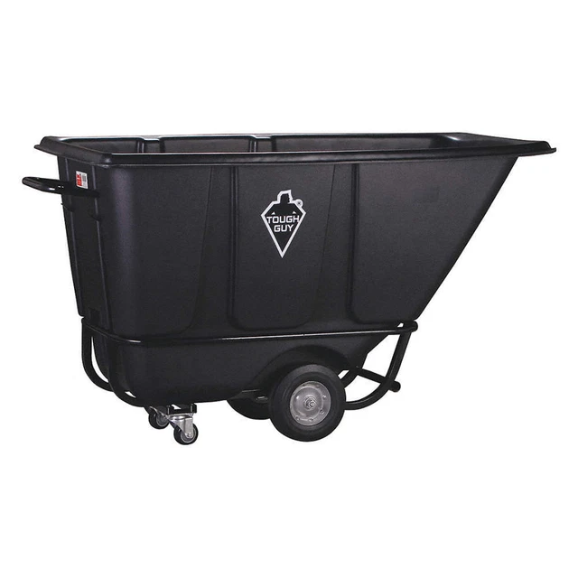 TOUGH GUY 21VK47 Tilt Truck,Std,1/2 cu yd,850 lb.,Black