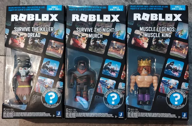 Roblox Deluxe Mystery Pack Series 3 Muscle Legends Muscle King Code Damaged  Box