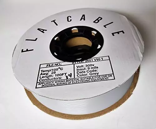- 100 Feet Roll 34 Pins IDC Type Flat Ribbon Cable 34P Wire 34 Conductors for...