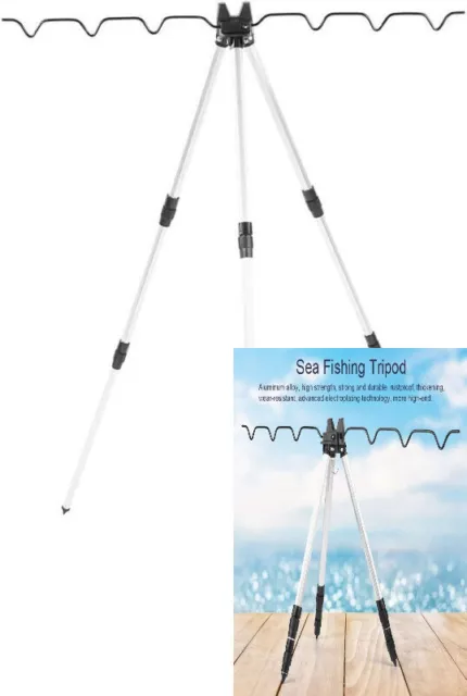 Alomejor Treppiede Telescopico Canne da Pesca Supporto per Resto...