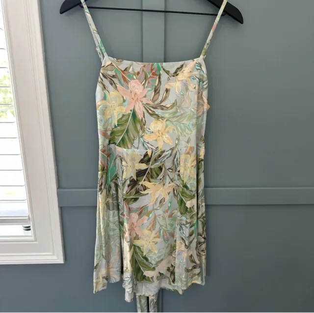 SHOW ME YOUR MUMU Lauren Tie Mini Dress New size Medium Island Floral