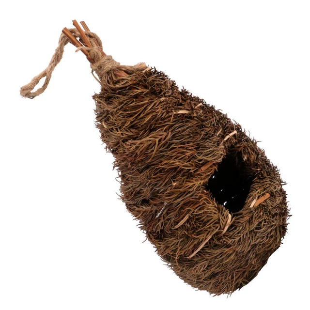 Garden Bird House Straw Bird Winter Outdoor Decorations Parrot