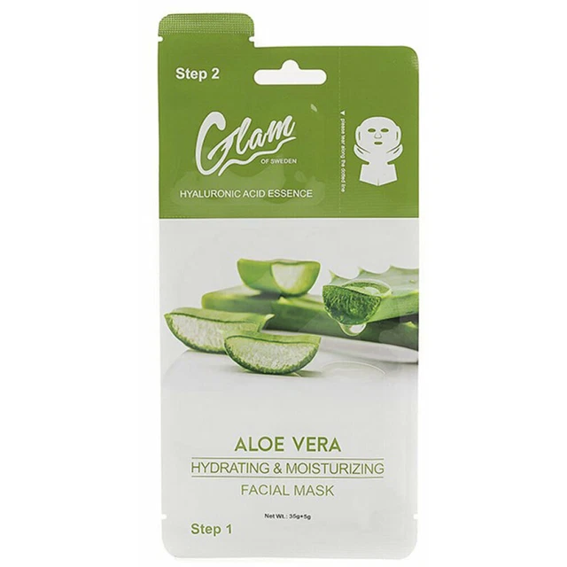 Glam of Sweden Aloe Vera Hydrating & Moisturizing Facial Mask 35 + 5 g
