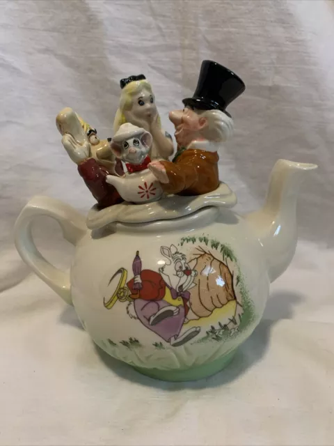 Disney Alice in Wonderland Paul Cardew Limited Ed. Ceramic Teapot White Rabbit