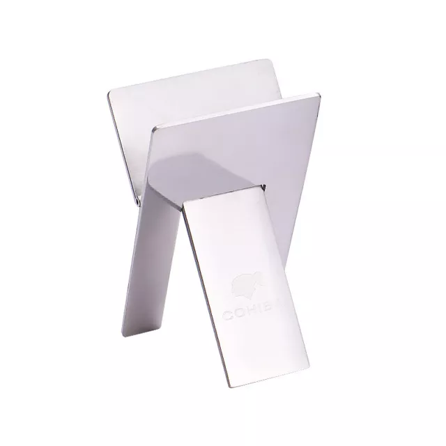 Silver Metal Foldable Cigar Stand Ashtray Holder Stainless Steel Stand