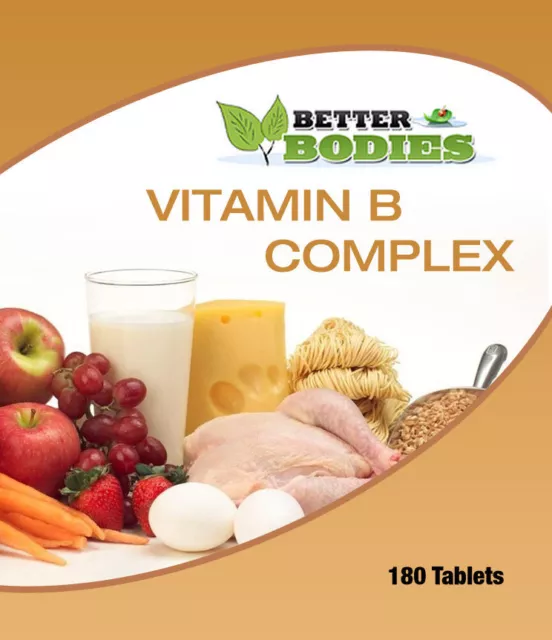 Vitamin B Complex Tablets Pack SIZES 60 - 360 TABS B1 B2 B3 B5 B6 B12 Folic Acid